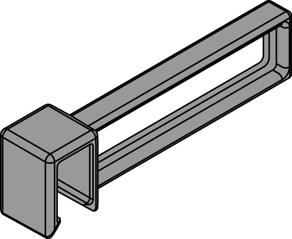 BLUM ZC4U10F0 AMBIA-LINE POZDĹŽNY DELIACI PRVOK BIELY