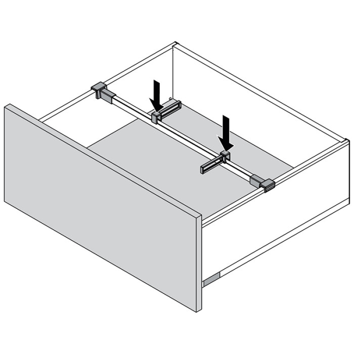 BLUM ZC7U10F0 AMBIA-LINE POZDĹŽNY DELIACI PRVOK KARBÓNOVÝ ČIERNY 84MM