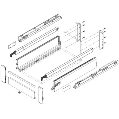 X-BLUM ZRG.1046Z ANTARO PRIEČNY RELING ČIERNY