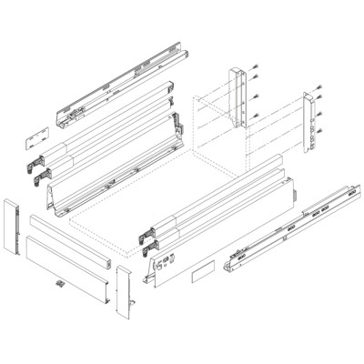 X-BLUM ZRG.1046Z ANTARO PRIEČNY RELING ČIERNY