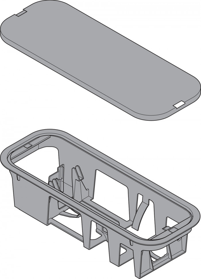 BLUM Z10NG000 SERVO DRIVE DRŽIAK TRAFA UPEVNENIE NA DNO ŠEDÉ R7037