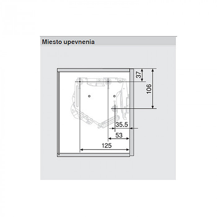 BLUM 20K7A11 AVENTOS HK-S OBMEDZOVAČ UHLA OTVORENIA 75°