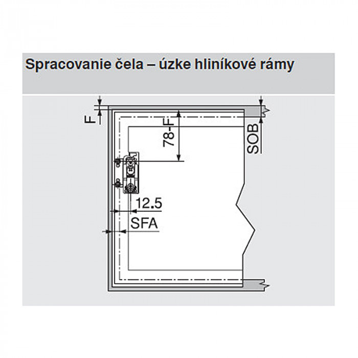 BLUM 20K7A11 AVENTOS HK-S OBMEDZOVAČ UHLA OTVORENIA 75°