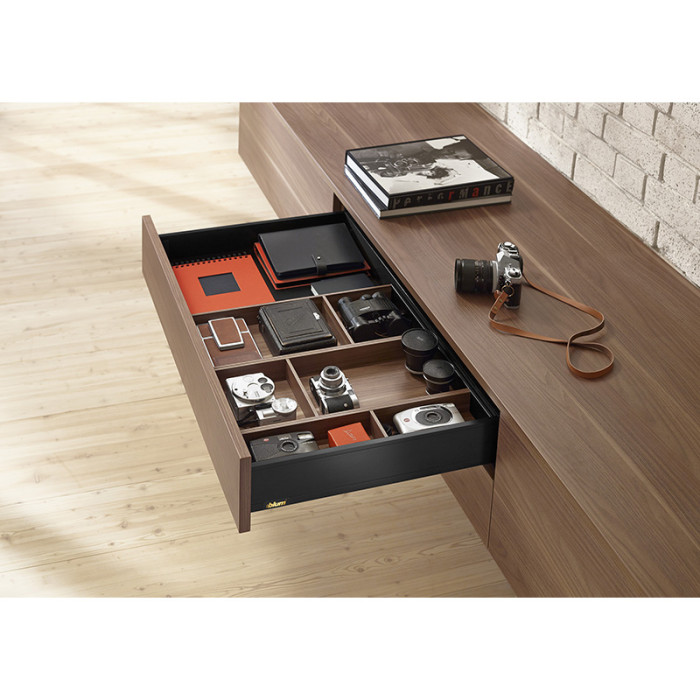 BLUM ZC7S450RH1 AMBIA-LINE DREVENÝ DIZAJN - RÁM N01C KARBÓNOVÝ ČIERNY 450MM