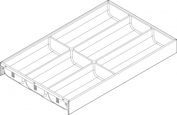 BLUM ZC7S500BS3 AMBIA-LINE PRÍBORNÍK SVETLO ŠEDÝ 500MM