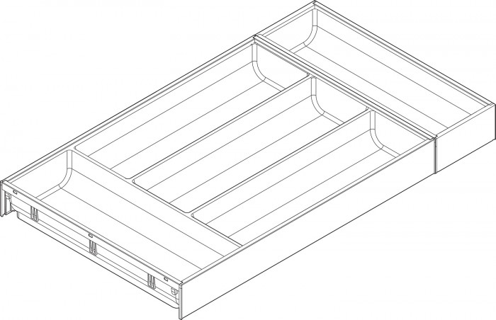 BLUM ZC7S550BS3 AMBIA-LINE PRÍBORNÍK SVETLO ŠEDÝ 550MM