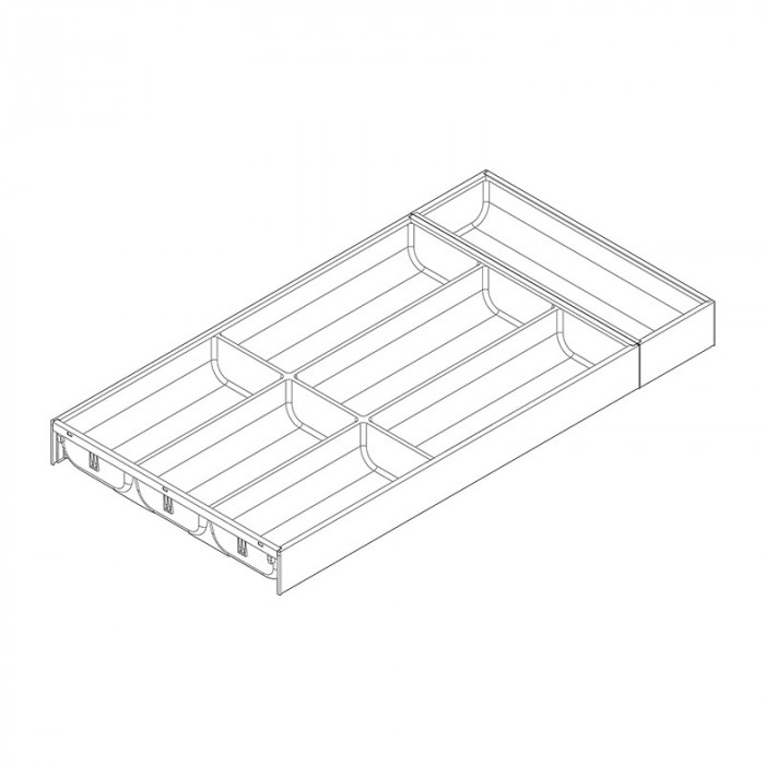 BLUM ZC7S600BS3 AMBIA-LINE PRÍBORNÍK TMAVO ŠEDÝ 600MM