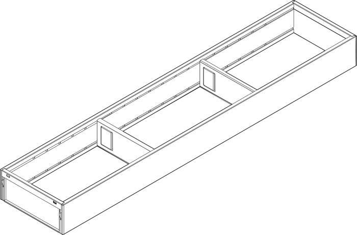 BLUM ZC7S600RS1 AMBIA-LINE OCEĽOVÝ DIZAJN - RÁM SVETLO ŠEDÝ 600MM