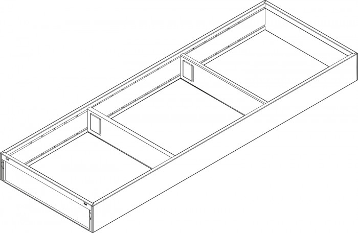 BLUM ZC7S600RS2 AMBIA-LINE OCEĽOVÝ DIZAJN - RÁM SVETLO ŠEDÝ 600MM