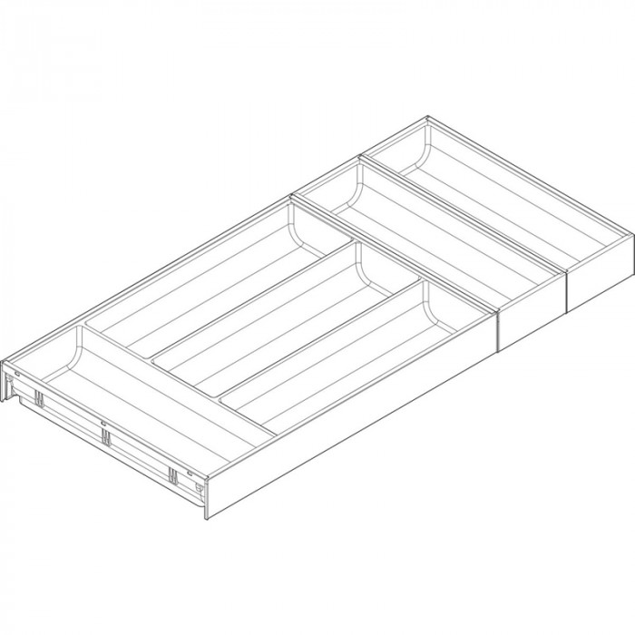 BLUM ZC7S650BS3 AMBIA-LINE PRÍBORNÍK TMAVO ŠEDÝ 650MM