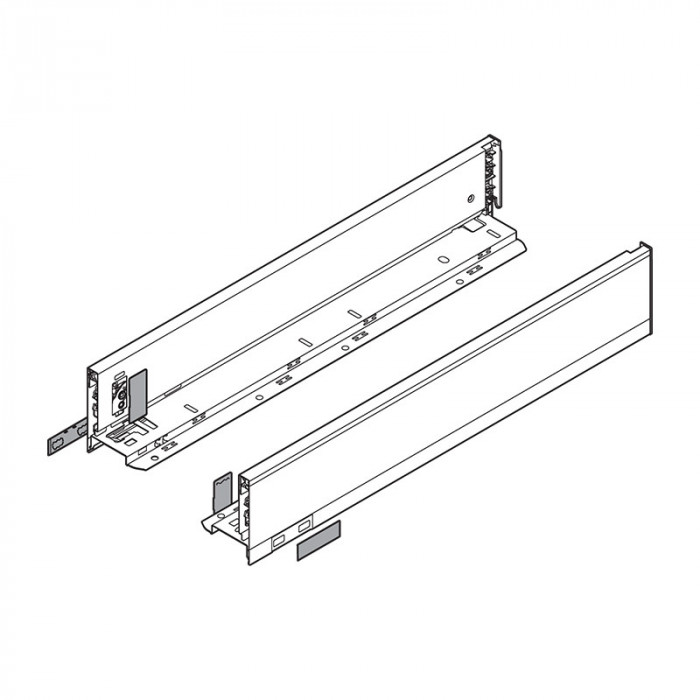 BLUM 770M2702S LEGRABOX PURE BOČNICE ŠEDÉ 270MM