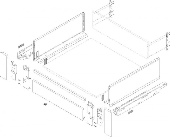 BLUM 770M3502I LEGRABOX PURE BOČNICE NEREZ 350MM