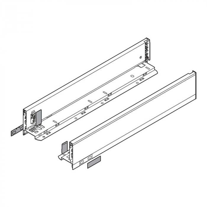 X-BLUM 770M4002S LEGRABOX PURE BOČNICE POLÁRNA STRIEBORNÁ 400MM