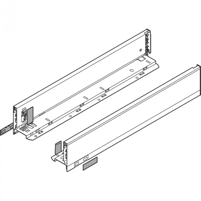 BLUM 770M2702S LEGRABOX PURE BOČNICE KARBÓN ČIERNE 270MM