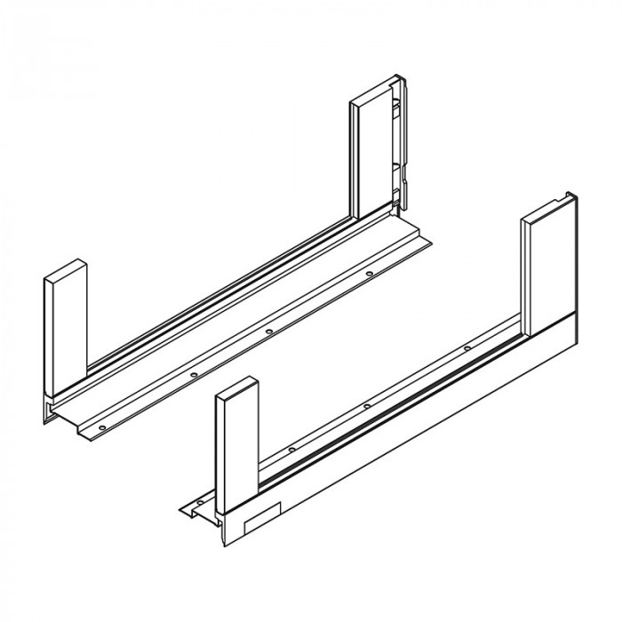 BLUM 780C6502S LEGRABOX FREE BOČNICE ŠEDÉ 650MM