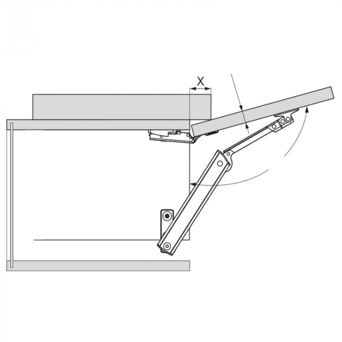 BLUM 20K1101T AVENTOS HK-XS ZDVÍHAČ VERZIA TIP-ON