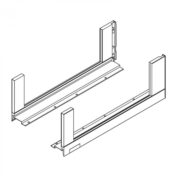 BLUM 780C6502S LEGRABOX FREE BOČNICE BIELE 650MM