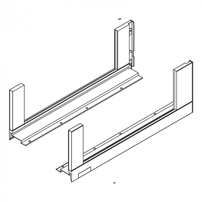 X-BLUM 780C6002S LEGRABOX FREE BOČNICE ČIERNE 600MM