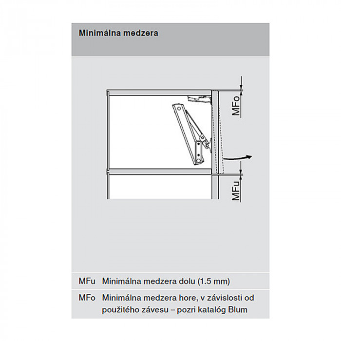 BLUM 20K5101 AVENTOS HK-XS UPEVNENIE KORPUSU