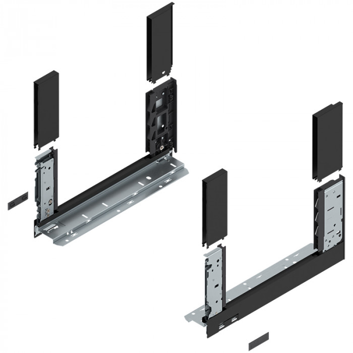 BLUM 780C3502S, LEGRABOX FREE, BOČNICE, KARBÓN ČIERNE, 350MM