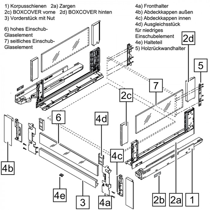 BLUM 780C3502S, LEGRABOX FREE, BOČNICE, KARBÓN ČIERNE, 350MM