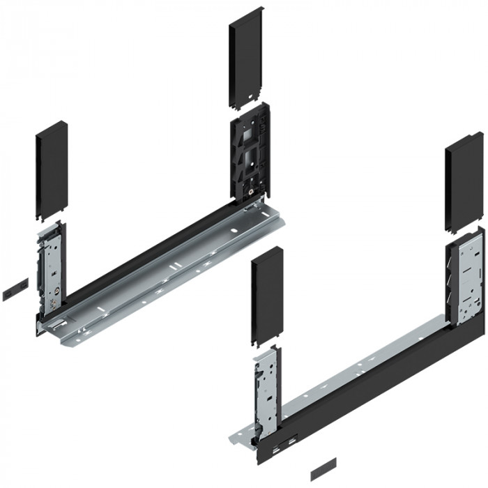 BLUM 780C4502S, LEGRABOX FREE, BOČNICE, C, KARBÓN ČIERNE