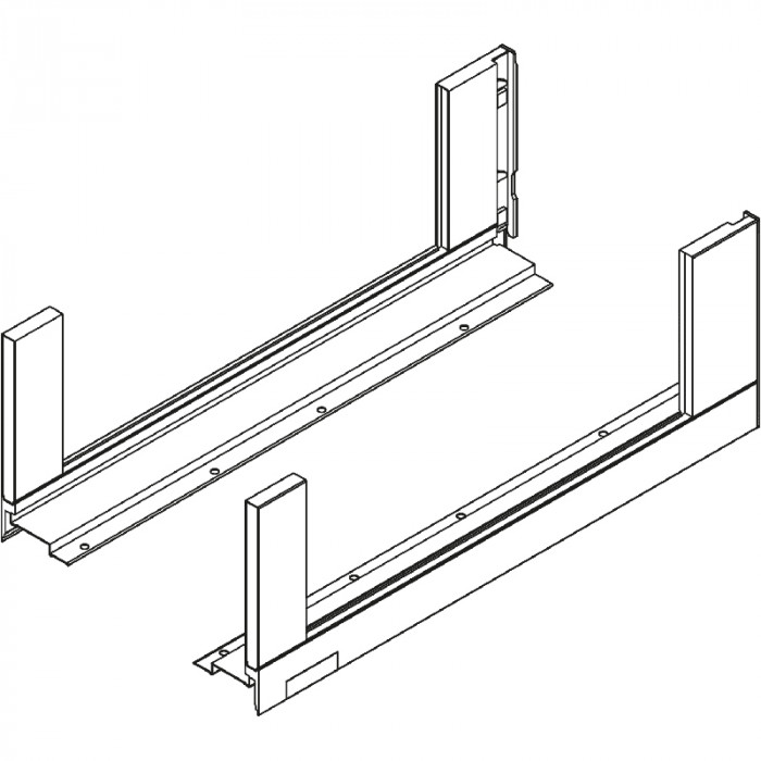 BLUM 780C4502S LEGRABOX FREE BOČNICE KARBÓN ČIERNE 450MM