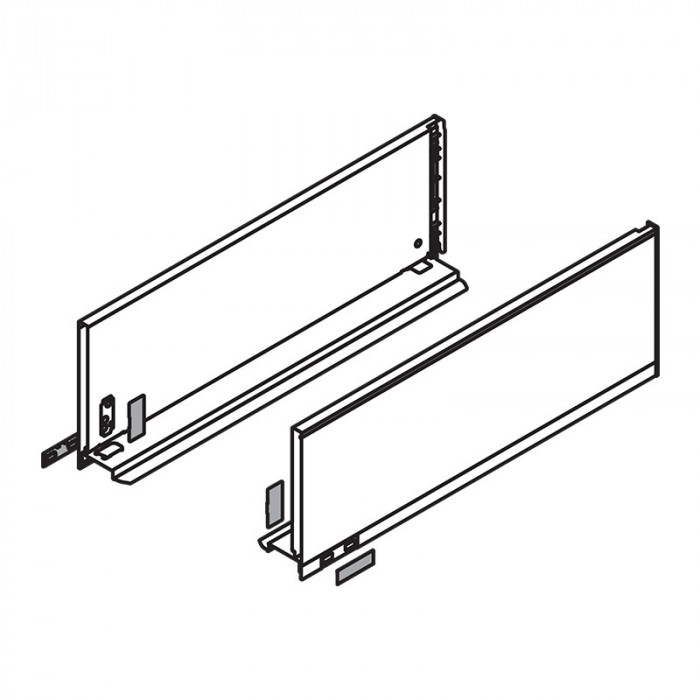 BLUM 770C2702S LEGRABOX PURE BOČNICE BIELE 270MM