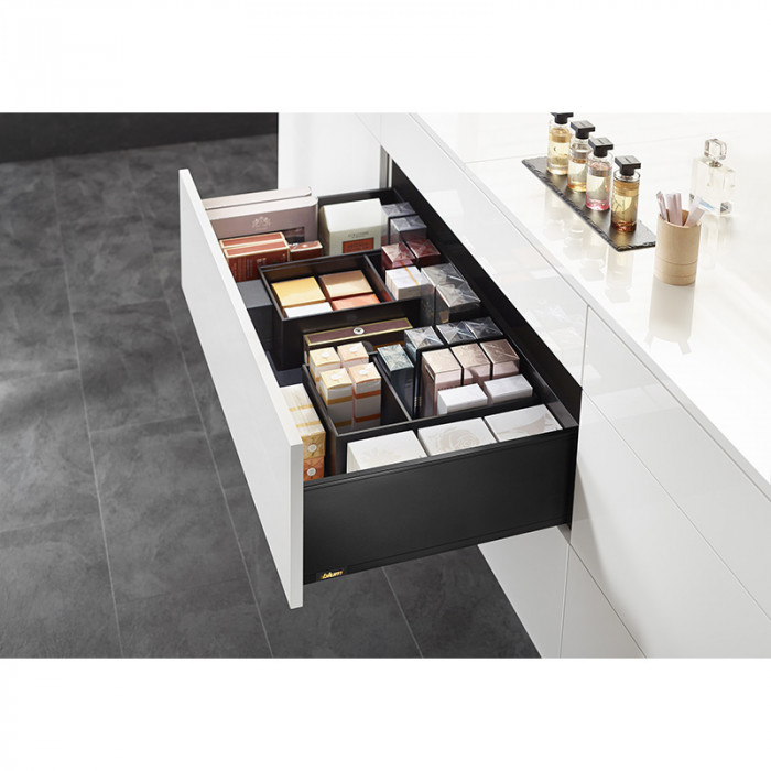 BLUM 770C3002S, LEGRABOX PURE, BOČNICE, KARBÓN ČIERNE, 300MM