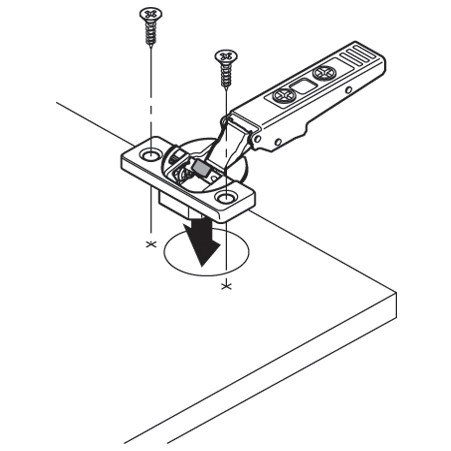 BLUM 71B9750 ZÁVES CLIP TOP BLUMOTION VLOŽENÝ S PEROM BRZDENÝ NA HRUBÉ DVERE 95°