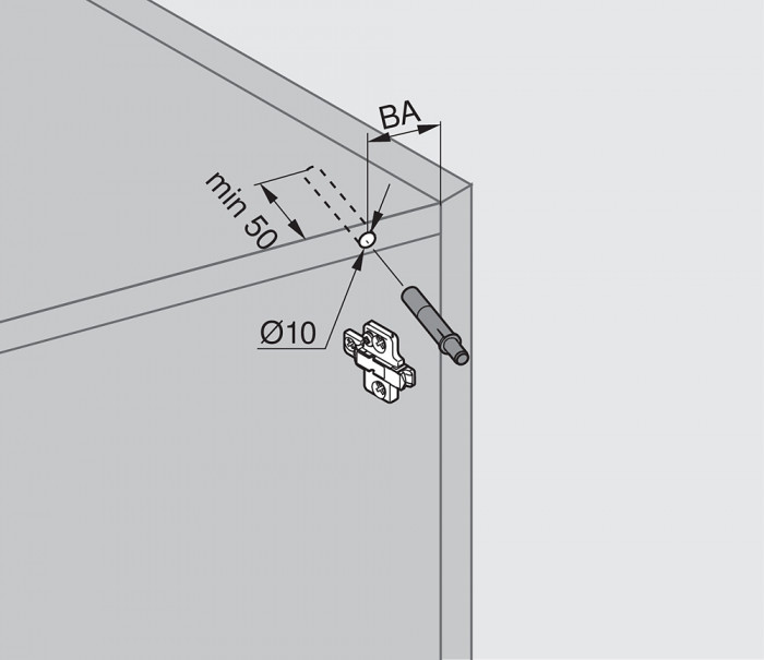 BLUM 970A1002 BLUMOTION NA ZAVRTANIE ZO STRANY ZÁVESU