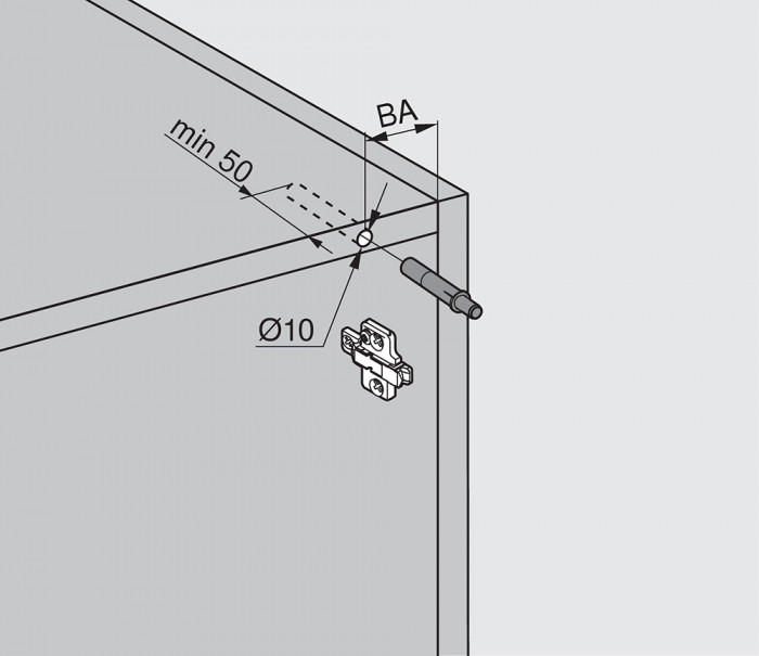 BLUM 970A1002 BLUMOTION NA ZAVRTANIE ZO STRANY ZÁVESU