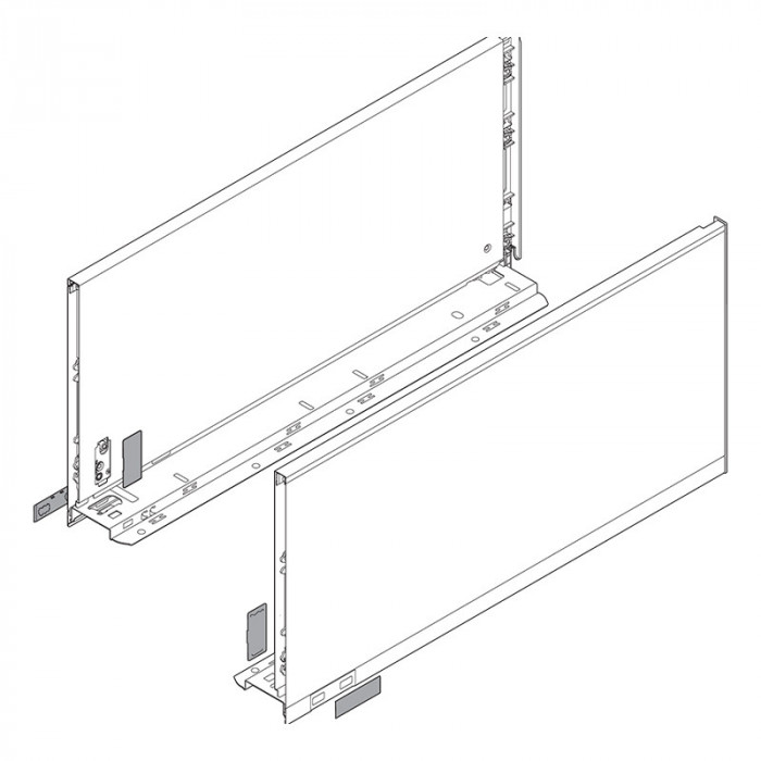 BLUM 770F4002I LEGRABOX PURE BOČNICE NEREZ 400MM