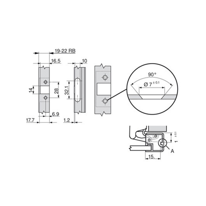 BLUM 71T960A ZÁVES CLIP TOP POLONALOŽENÝ S PEROM PRE HLINÍKOVÉ RÁMY 95° ONYX