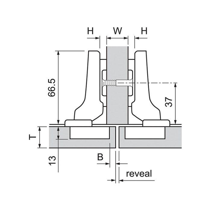 BLUM 70T3650.TL ZÁVES CLIP TOP POLONALOŽENÝ BEZ PERA 110° ONYX