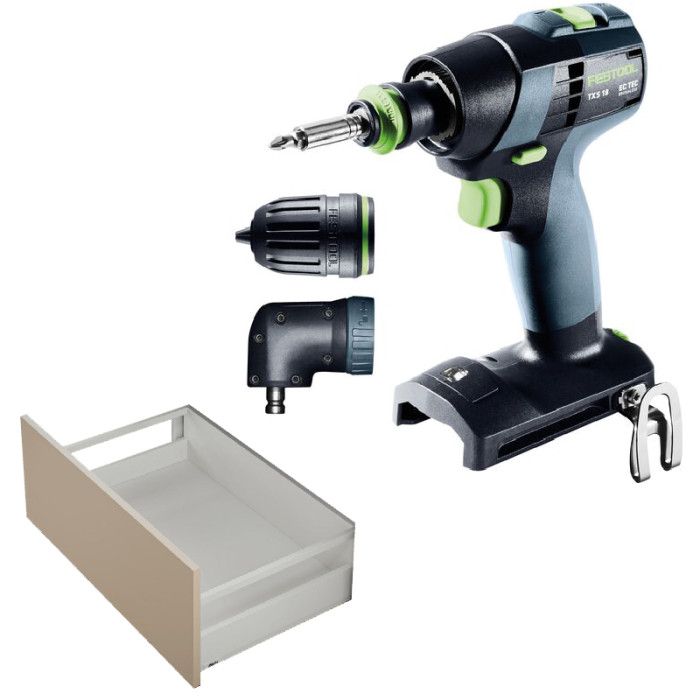 BLUM AKCIA MERIVOBOX BIELA  500 (7M+13E)+FESTOOL AKU SKRUTKOVAČ TXS 18