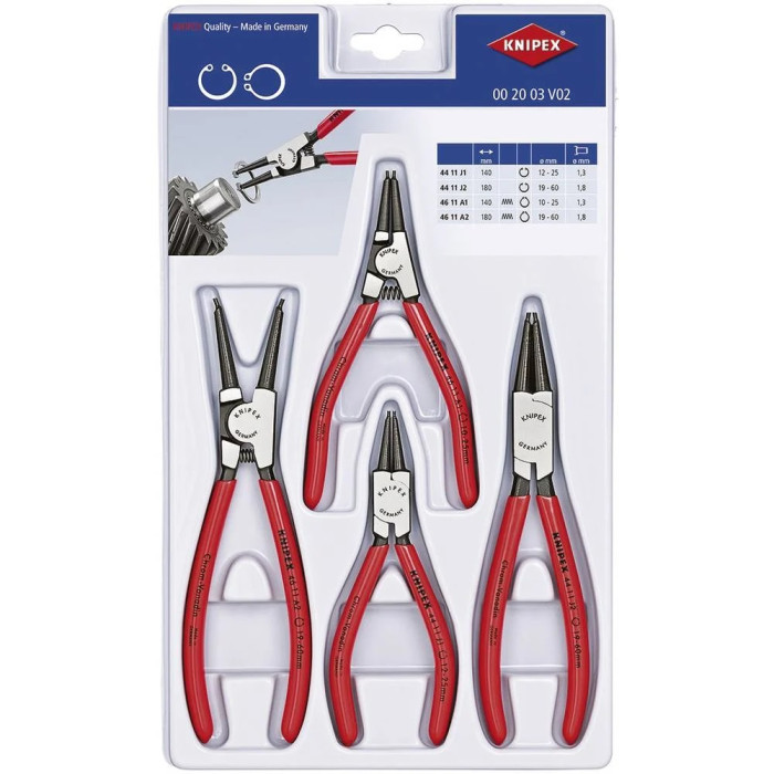 KNIPEX KLIEŠTE SEGEROVÉ SADA 4KS 0002003