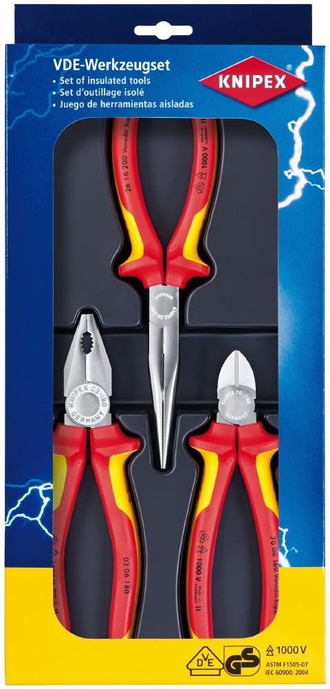 KNIPEX KLIEŠTE ELEKTRO 3KS VDE 002012