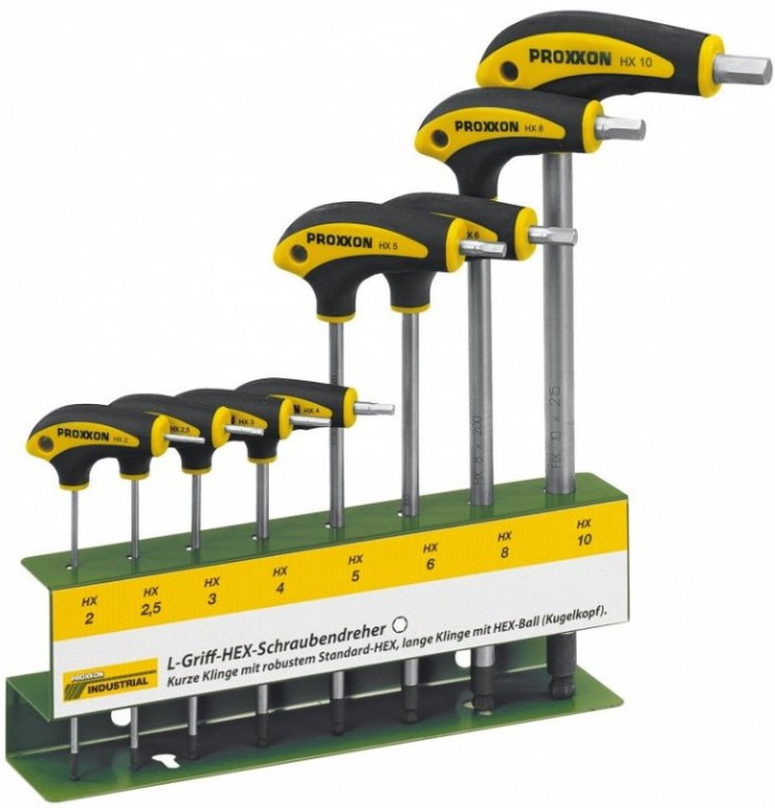 PROXON SADA L SKRUTKOVAČOV HEX 8KS PLUS DRŽIAK 22650P