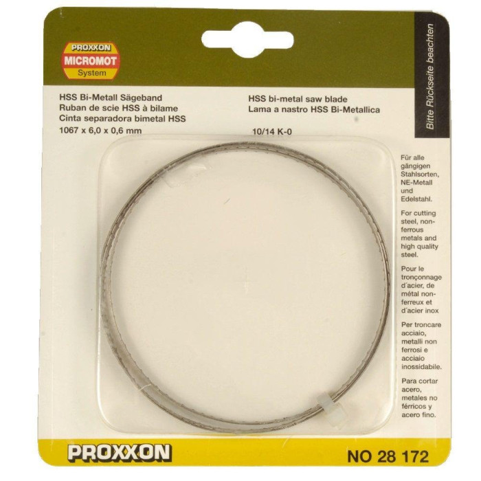 PROXON PÁS PÍLOVÝ PRE PÁSOVÚ PÍLU MBS 240/E 1065 / 5 / 0.4MM JEMNÝ ZUB 24ZUBOV 028174