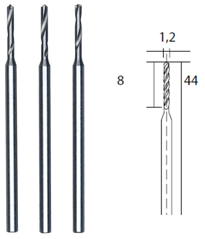 PROXON VRTÁK ŠPIRÁLOVÝ 1.2MM 3KS 28856P