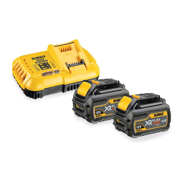 DEWALT NABÍJAČKA XR FLEXVOLT® + 2 X AKUMULÁTOR 18 - 54V 6.0AH DCB118T2