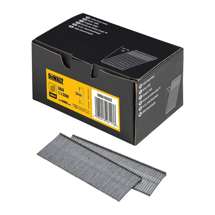 DEWALT KLINCE DO KLINCOVAČKY DCN660 POZINKOVANÉ GALVANIZOVANÉ 32MM 2500KS DNBA1632GZ