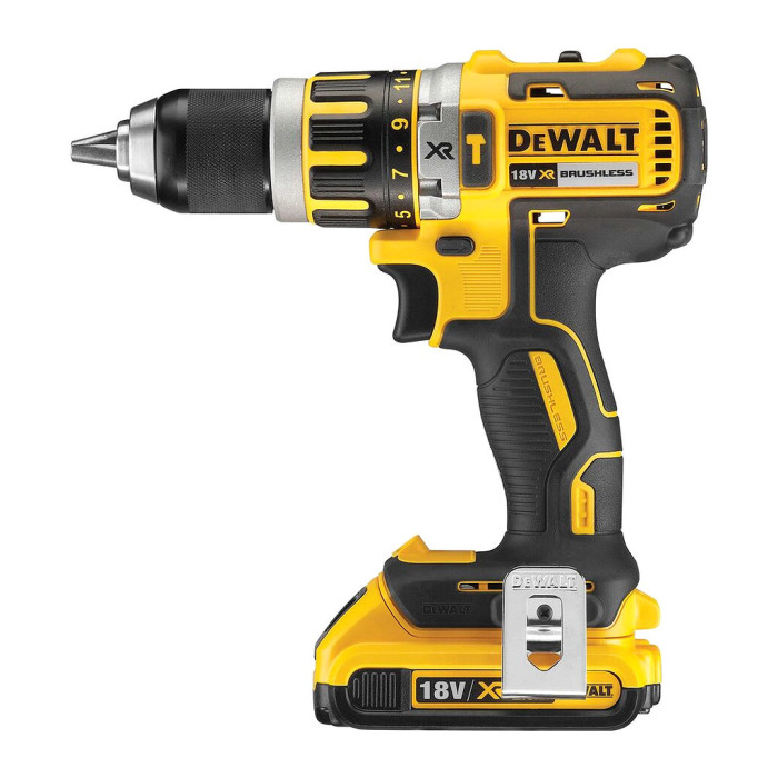 DEWALT VŔTAČKA AKUMULÁTOROVÁ 18V / 2AH - XX PRÍKLEPOVÁ BEZUHLÍKOVÁ S NABÍJAČKOU DCD795D2