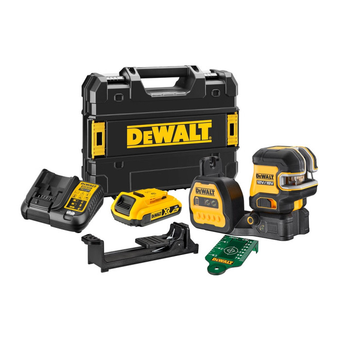 DEWALT LASER KRÍŽOVÝ AKUMULÁTOROVÝ 12 - 18V 5 BODOVÝ 7 LÚČOV DCE825D1G18