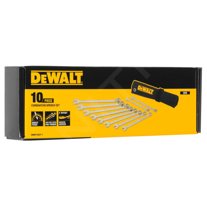 DEWALT KĽÚČE OČKOPLOCHÉ 10 - 19MM 10KS DWMT19227-1