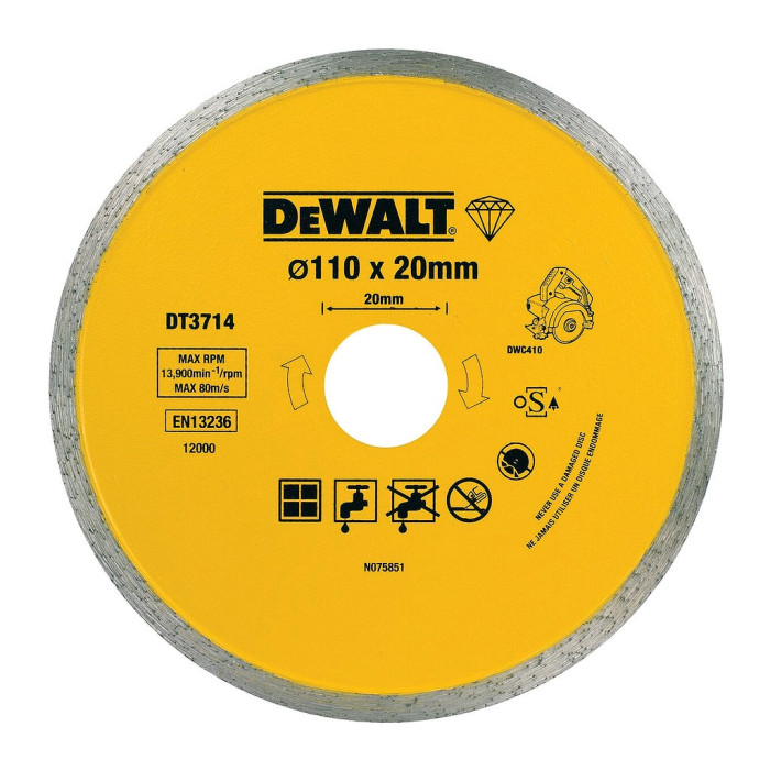 DEWALT KOTÚČ DIAMANTOVÝ REZNÝ 110 X 20MM DT3714