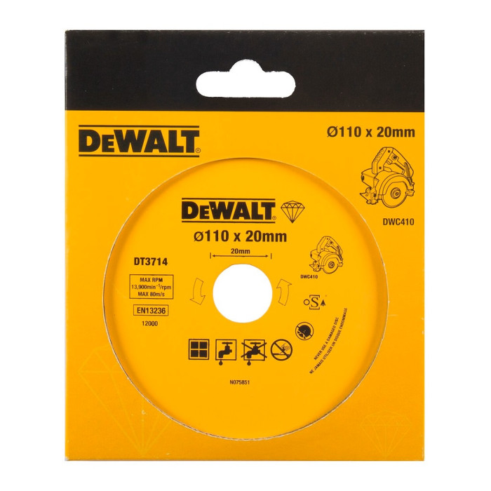 DEWALT KOTÚČ DIAMANTOVÝ REZNÝ 110 X 20MM DT3714