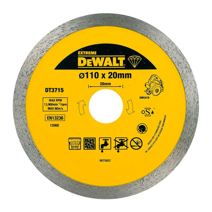 DEWALT KOTÚČ DIAMANTOVÝ REZNÝ 110 X 20MM DT3715