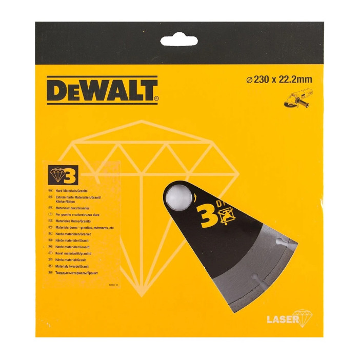 DEWALT KOTÚČ DIAMANTOVÝ PRE TVRDÉ MATERIÁLY 230 X 22 2MM DT3763